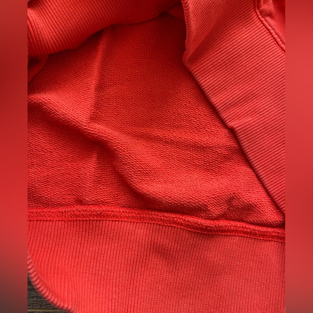 Calvin Klein orange crew neck logo terrycloth sweatshirt - Picture 4 of 5